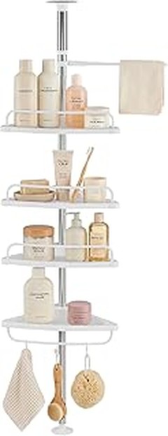 Soluciones para el almacenamiento en el baño sin estanterías esquineras