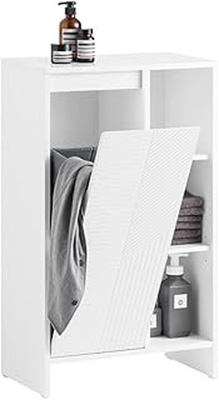 Opciones innovadoras de almacenamiento para el baño sin puertas abatibles