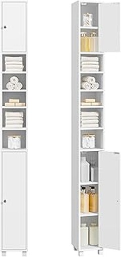¿Qué material elegir para tu estantería de baño estrecha?