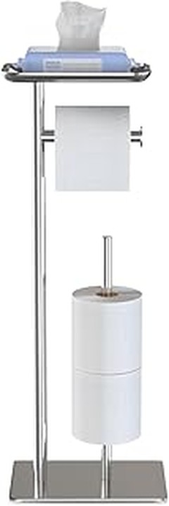 Materiales del portarrollos de baño de pie: metal, plástico y madera