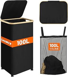 Cómo utilizar cestas para ropa sucia con ruedas en espacios pequeños