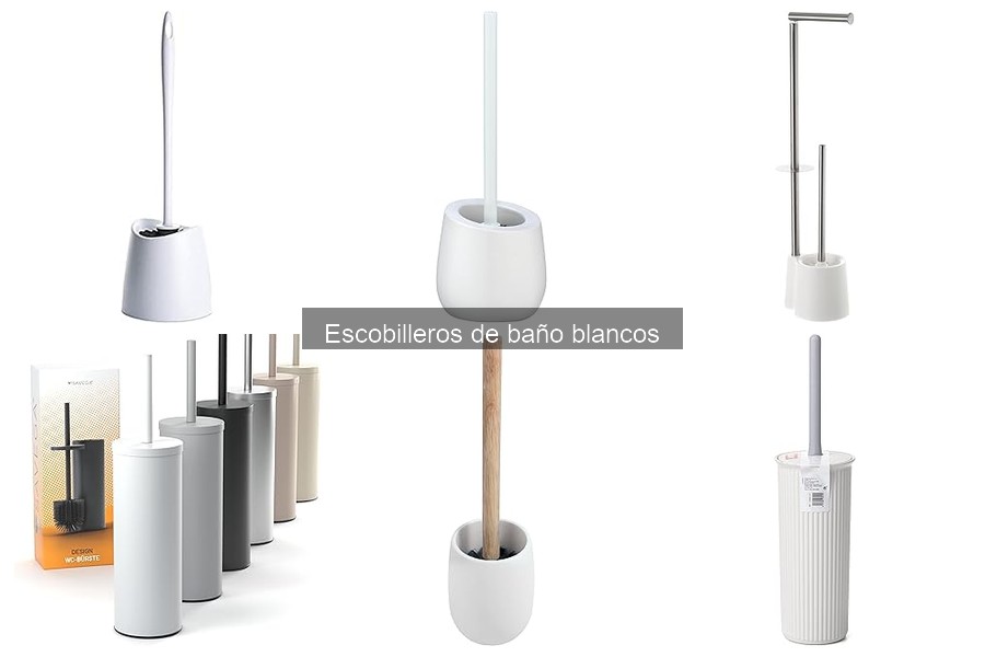 Accesorios ideales para escobilleros de baño blancos