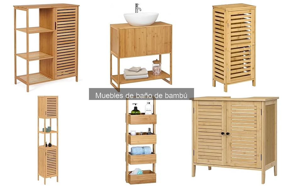 Accesorios ideales para muebles de baño de bambú