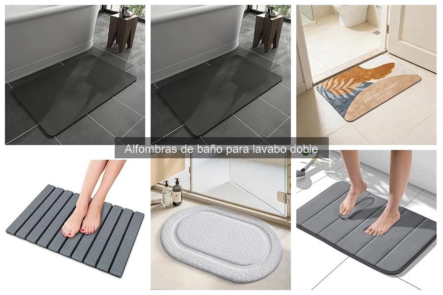 Alfombras de baño para lavabo doble: características y ventajas