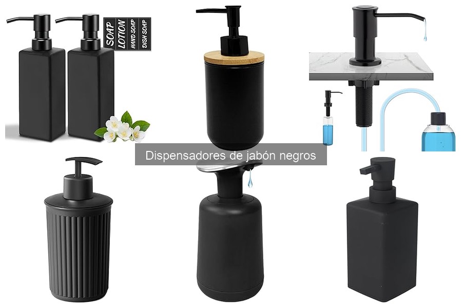 Alternativas a dispensadores de jabón negros para tu baño