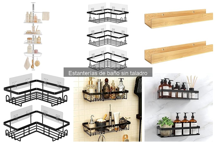 Alternativas a las estanterías de baño sin taladro