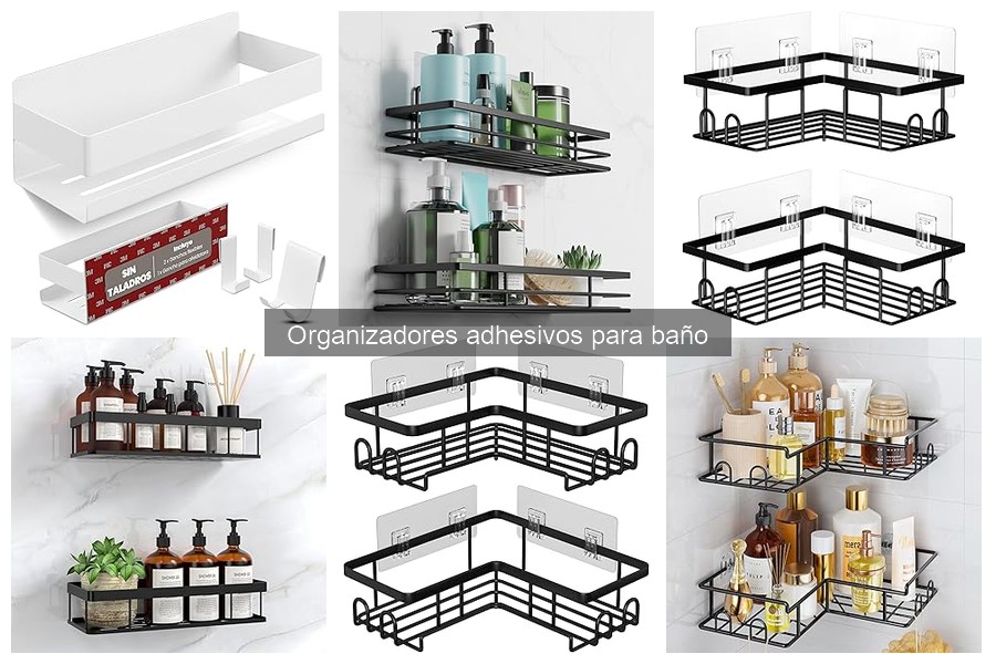 Alternativas a organizadores adhesivos para baño