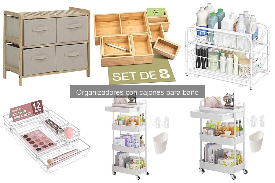 Alternativas a organizadores con cajones para baño