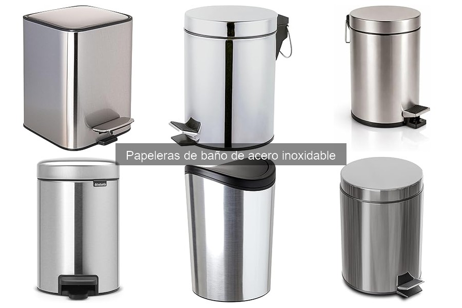 Alternativas a papeleras de acero inoxidable en el baño