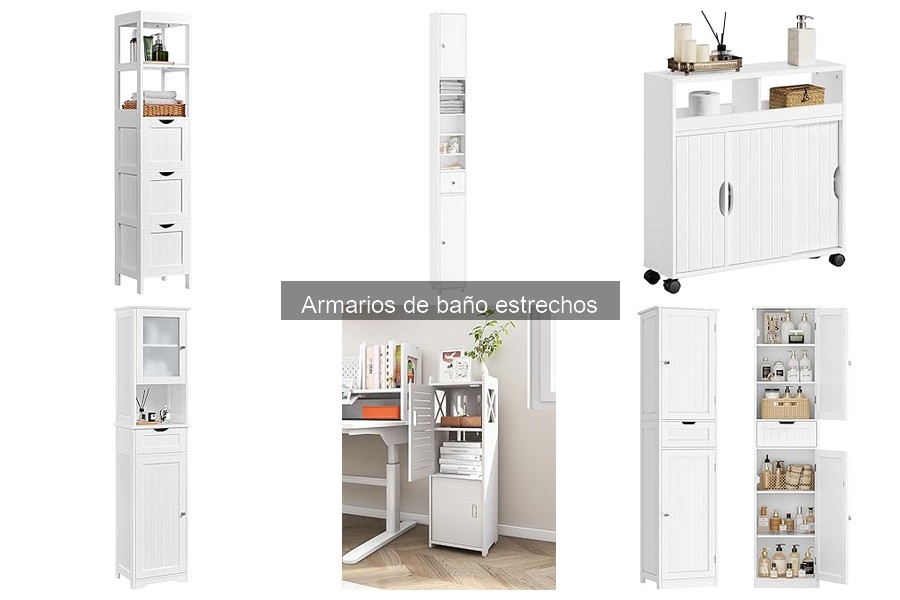 Armarios de baño estrechos: características y beneficios