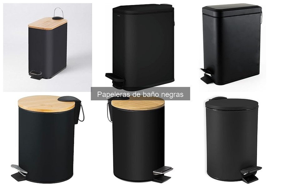 Características clave de las papeleras de baño negras