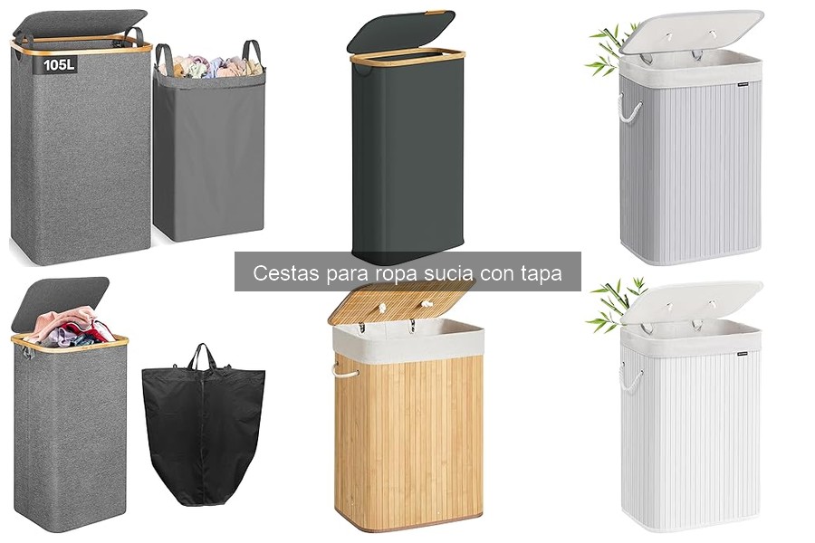 Cestas para ropa sucia con tapa ideales para familias grandes