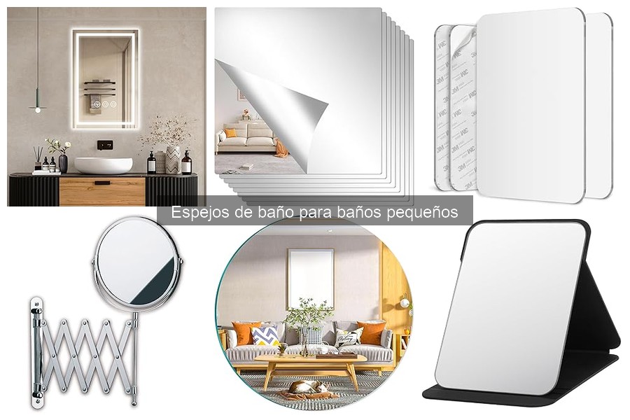 Combinaciones de decoración con espejos en baños pequeños
