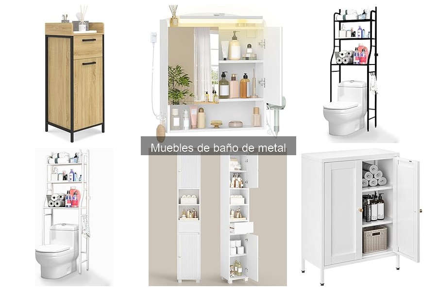 Cómo combinar muebles de baño de metal con otros materiales