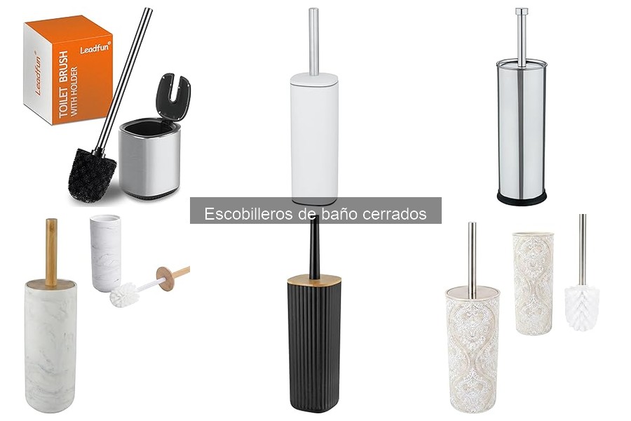 Cómo elegir color y estilo de escobilleros de baño cerrados