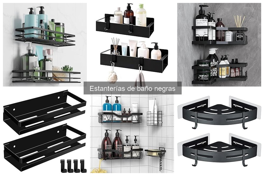 Cómo elegir la mejor estantería de baño negra