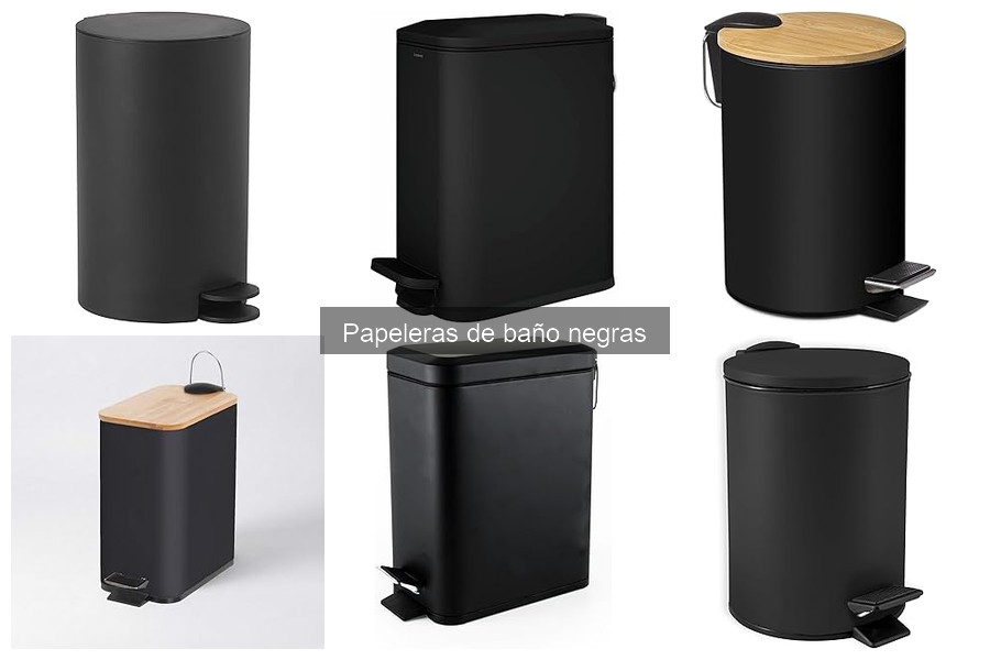 Cómo elegir una papelera de baño negra según el material