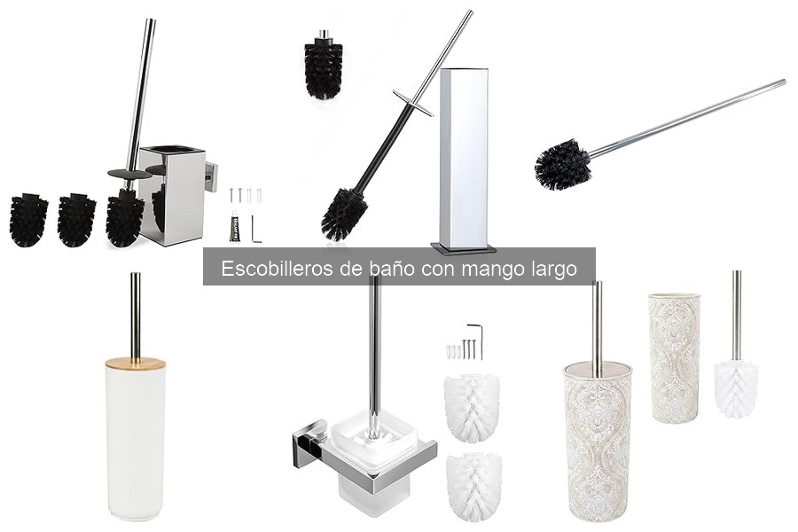 Cómo usar un escobillero de baño con mango largo correctamente