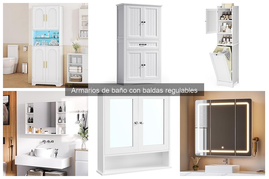 Comparativa: Armarios de baño con y sin baldas regulables