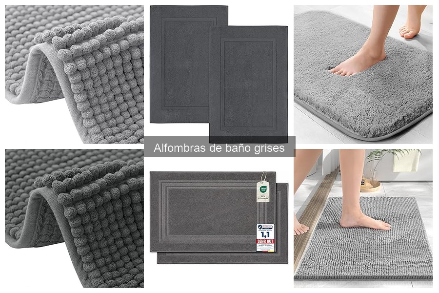 Comparativa de Alfombras de Baño Grises por Precio y Calidad