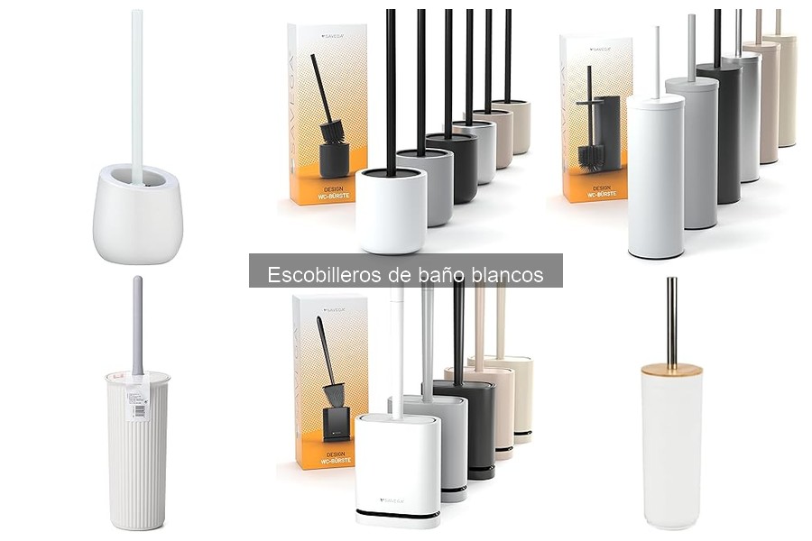 Comparativa de escobilleros de baño blancos vs otros colores