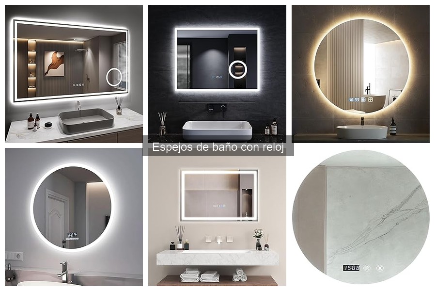 Comparativa de Espejos de Baño con Reloj Digital y Analógico