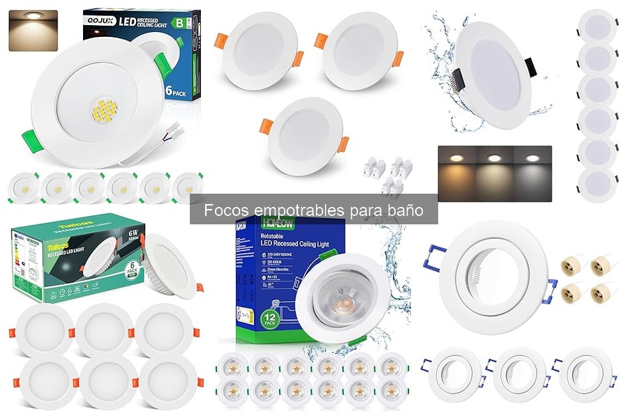 Comparativa de Focos Empotrables LED vs Halógenos para Baño