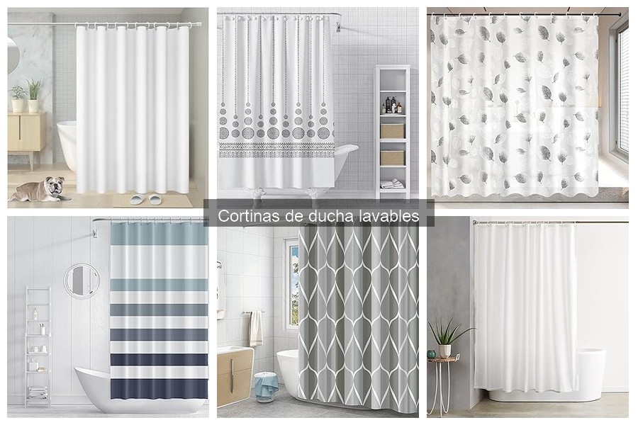 Comparativa de materiales de cortinas de ducha lavables