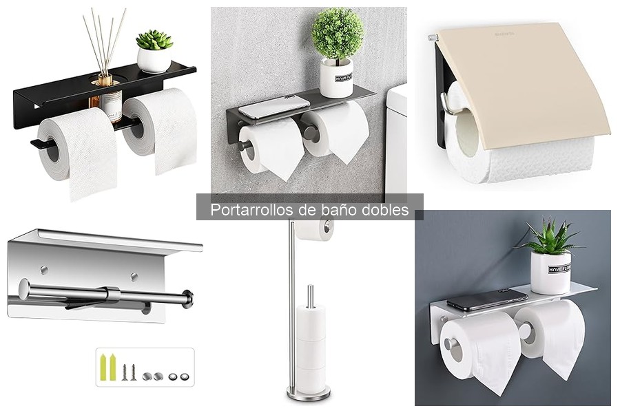 Comparativa de Materiales en Portarrollos de Baño Dobles