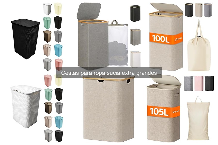 Comparativa de materiales para cestas de ropa sucia extra grandes
