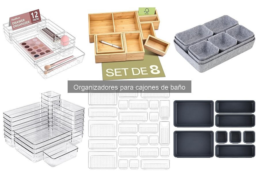 Comparativa de Organizadores para Cajones de Baño por Material