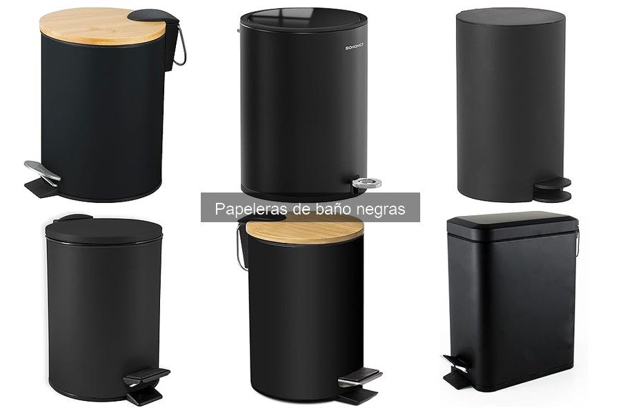 Comparativa de papeleras de baño negras: Marca y calidad