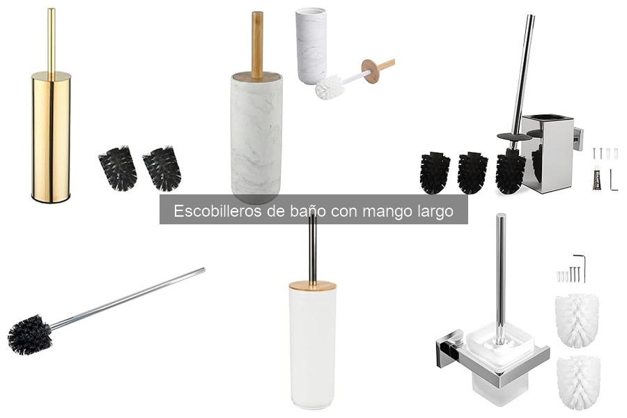 Comparativa: Escobilleros de baño con mango corto vs largo