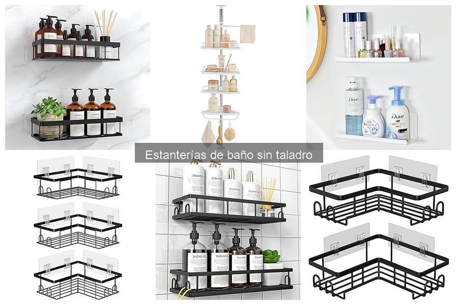Comparativa: Estanterías de baño sin taladro vs con taladro