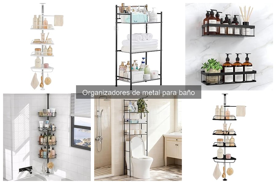 ** Comparativa: Organizadores de metal vs plástico para baño