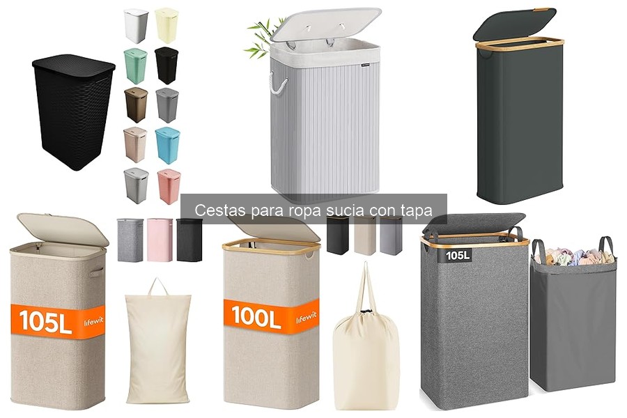 Compra cestas para ropa sucia con tapa: mejores opciones