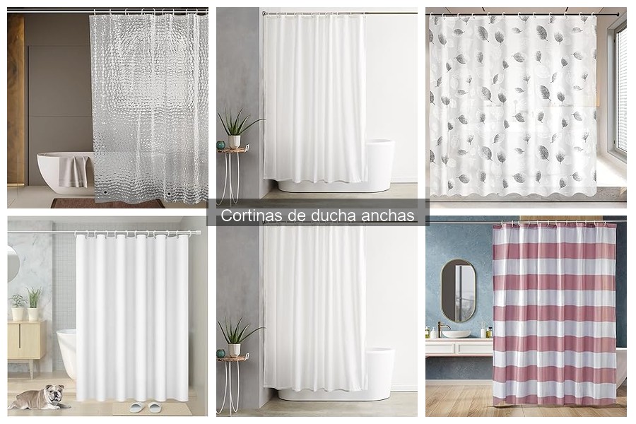 Cortinas de ducha anchas ideales para baños pequeños