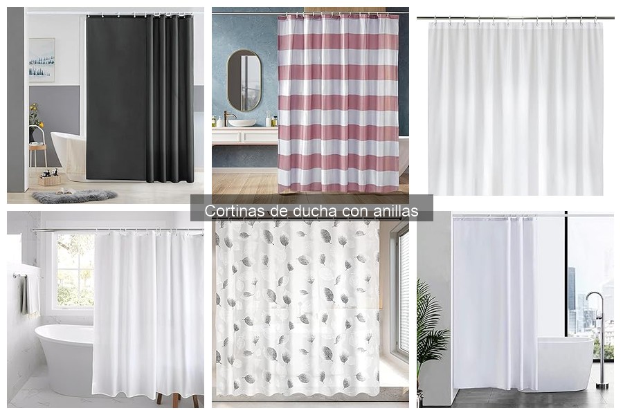 Cortinas de ducha con anillas eco-amigables para tu baño