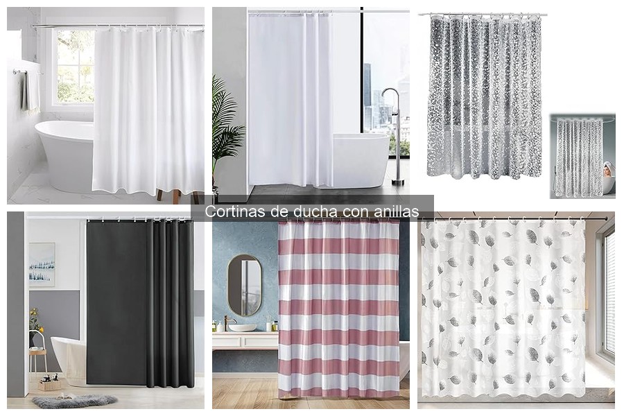 Cortinas de ducha con anillas seguras para familias con niños