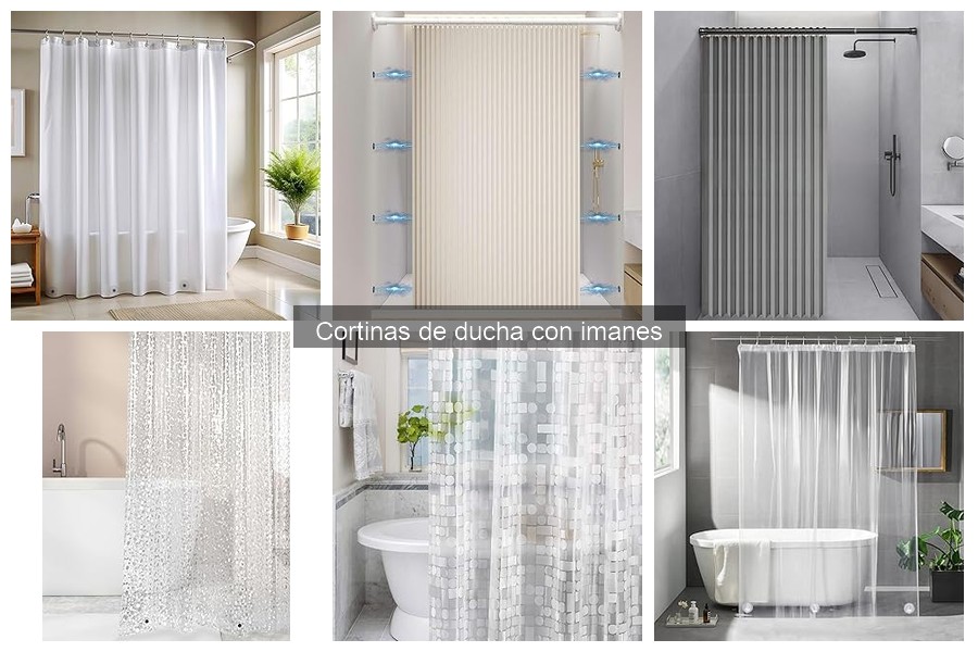 Cortinas de ducha con imanes ideales para hogares con niños