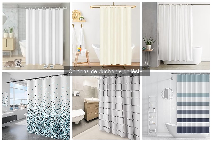 Cortinas de ducha de poliéster para baños pequeños