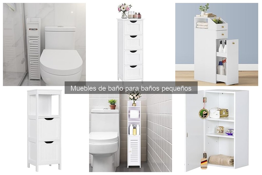 Decoración creativa para baños pequeños con muebles funcionales