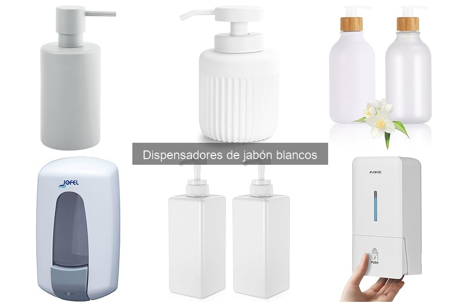 Diferencias entre dispensadores de jabón manuales y automáticos blancos