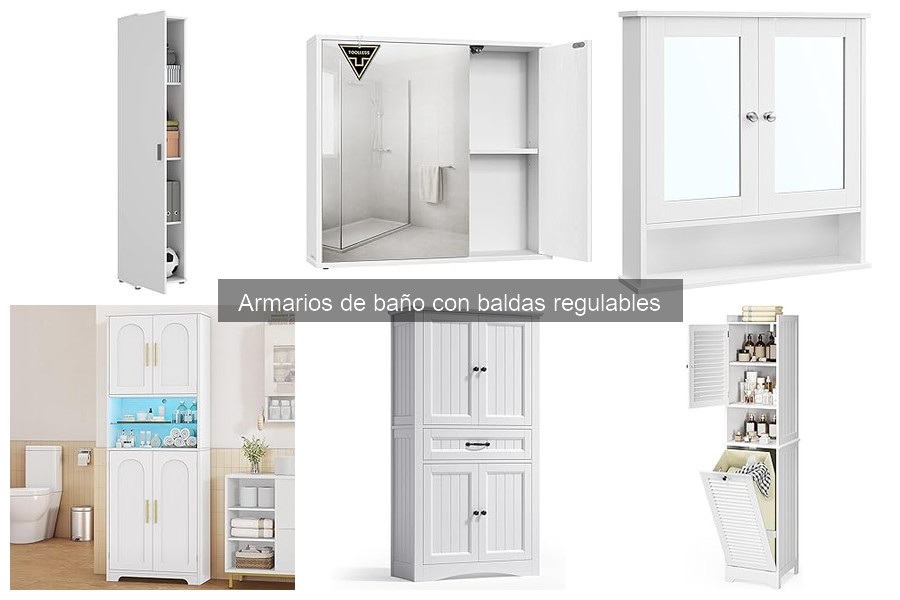 Dónde comprar armarios de baño con baldas regulables