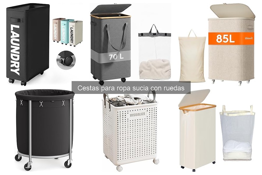 Dónde comprar cestas para ropa sucia con ruedas a buen precio