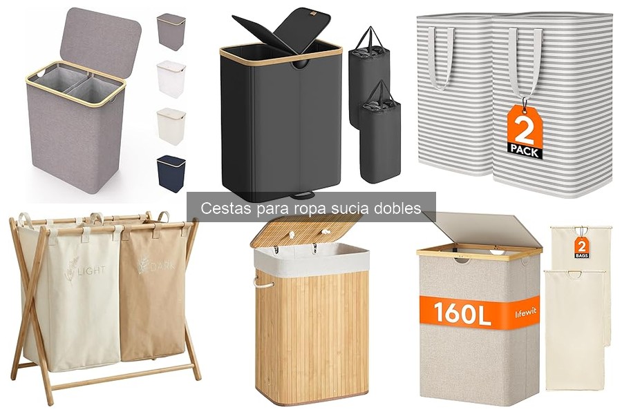 Dónde comprar cestas para ropa sucia dobles: precios y tiendas