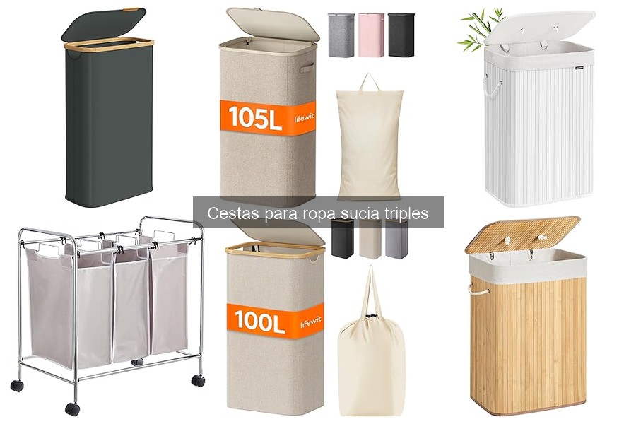 Dónde comprar cestas para ropa sucia triples en oferta