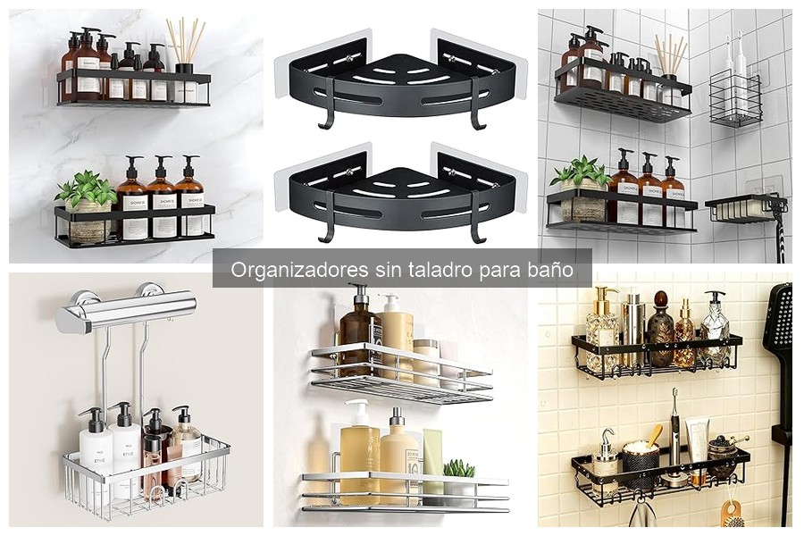 Dónde comprar organizadores sin taladro para baño