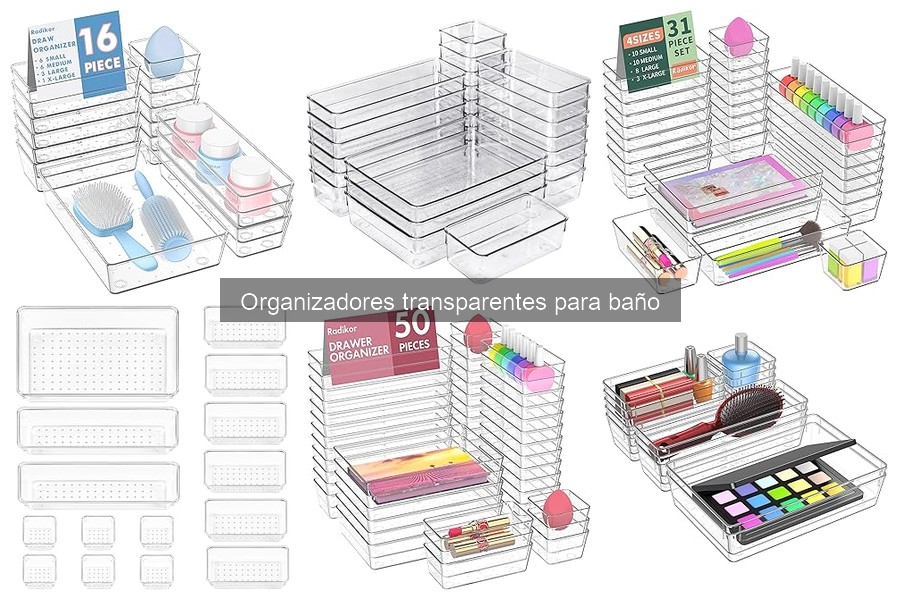 Dónde comprar organizadores transparentes de baño a buen precio