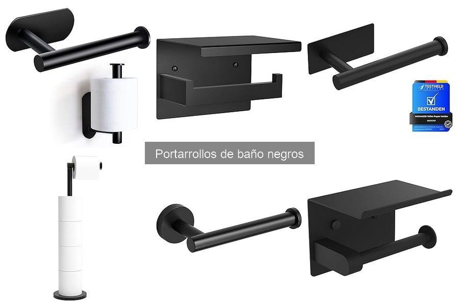 Dónde comprar portarrollos de baño negros con ofertas